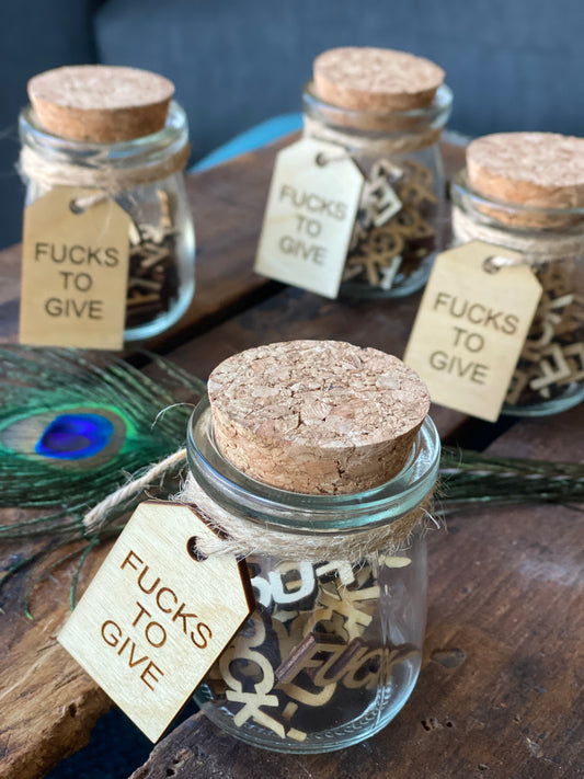 Fucks to Give Jar, Adult Gag Gift, Funny Gift Ideas for Friends, F Word Gifts, Swear Words Jar, Gift for Coworker, Jar of Funny Words