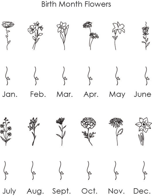 Personalized Birth Month Flower Journal: Engraved Leatherette Notebook