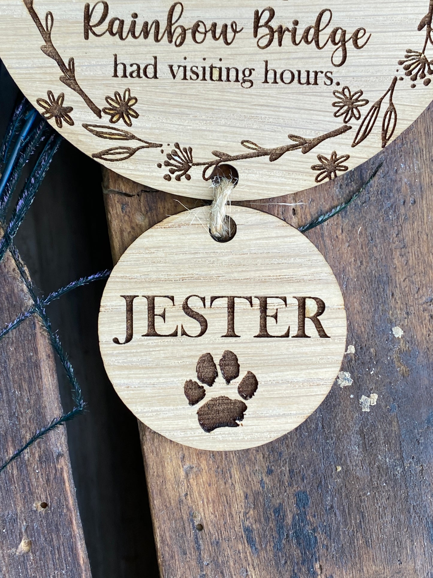 Rainbow Bridge Pet Memorial Ornament, Pet Loss Sympathy Gift, Personalized Dog Loss Gift, Pet Bereavement Gift, Dog Memorial Ornament