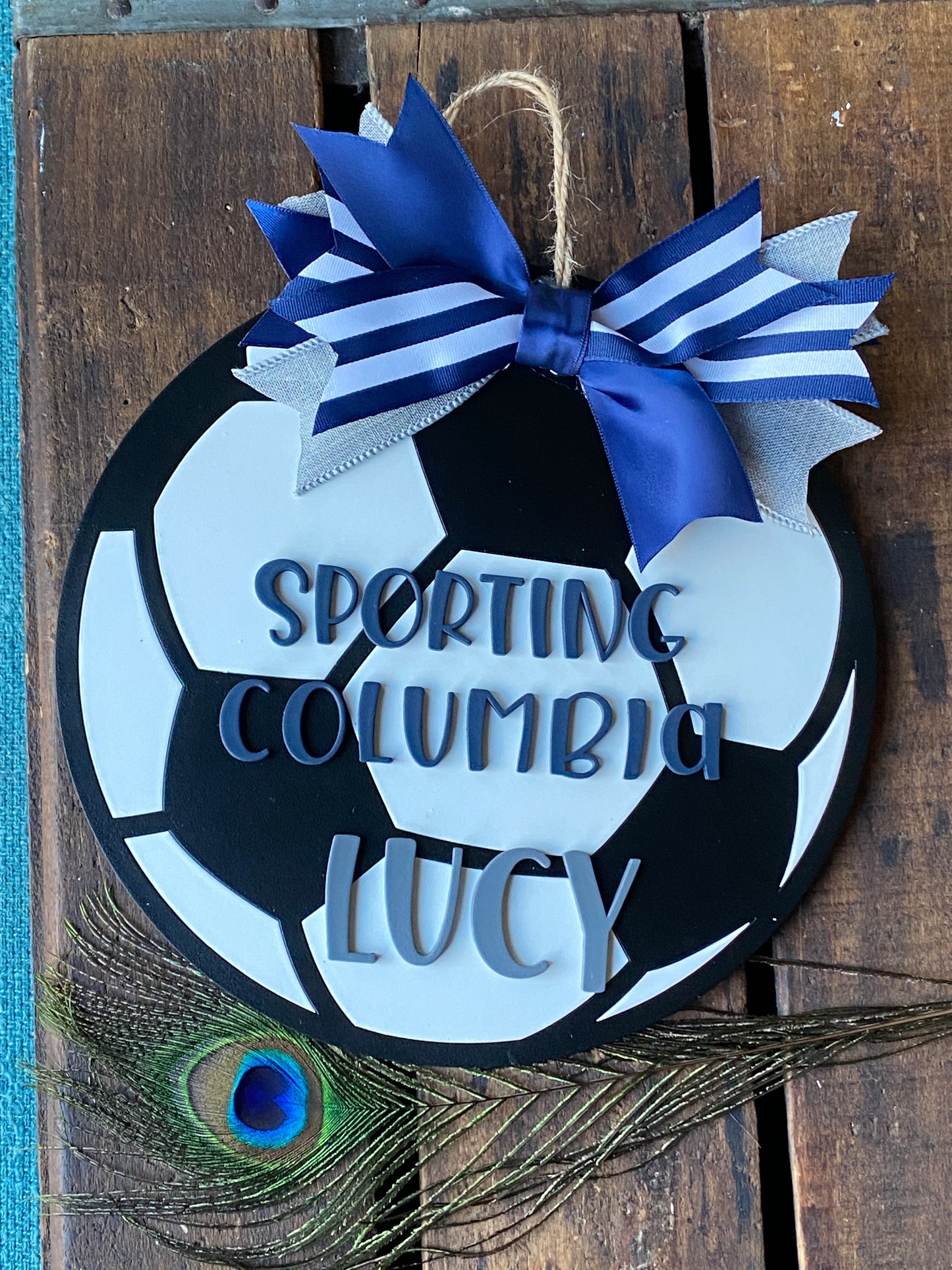 Wooden Soccer Sports Signs