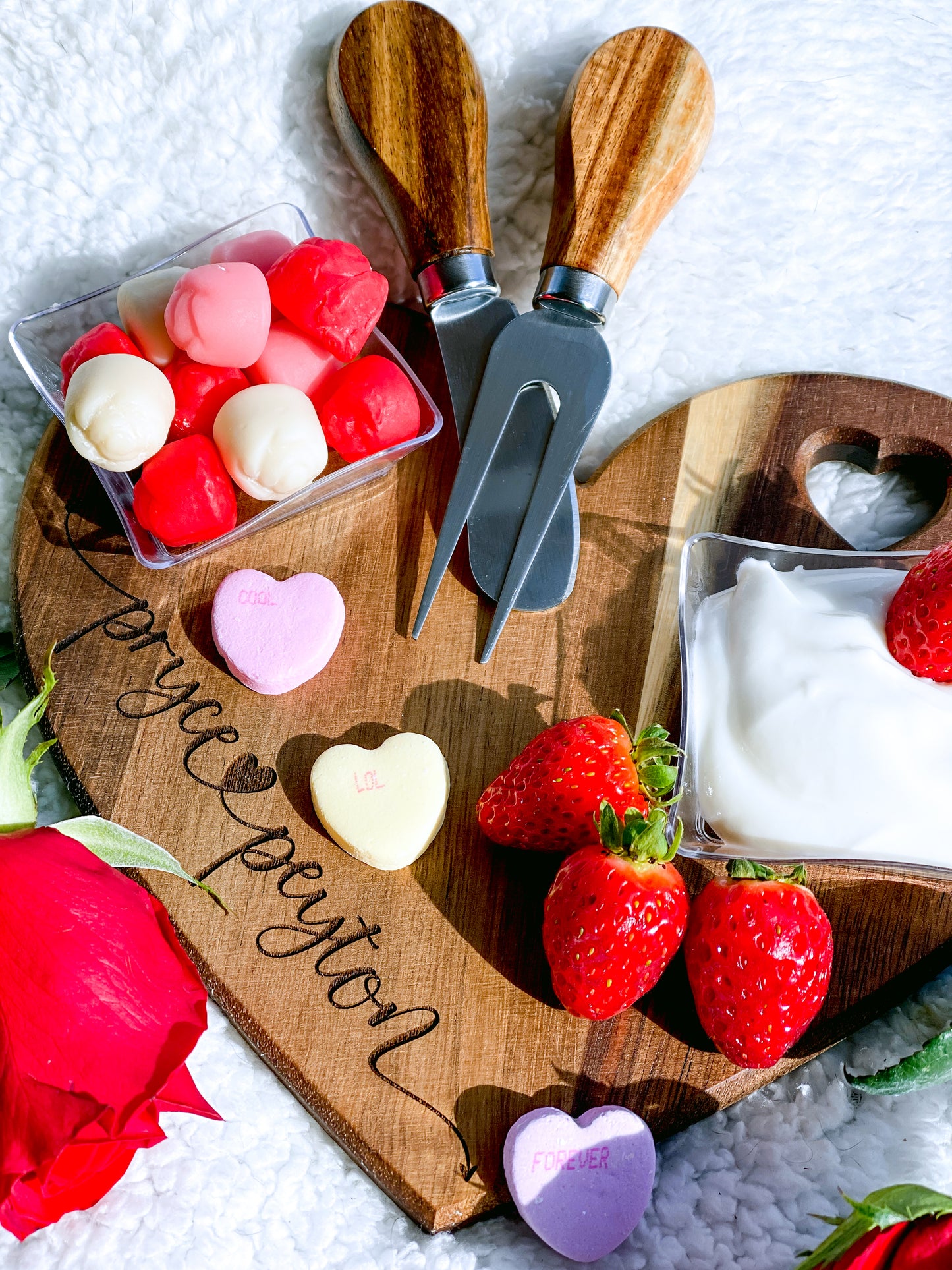 Personalized Heart Shaped Charcuterie Boards, Cheese Board, Gift for Anniversary, Engagement, Bridal Shower, Couple, Housewarming, Wedding