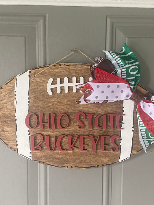 Football Door Hanger, Football Team Door Sign, High School Football, Football Team Sign, Football Season Door Sign, Customized Door Hanger