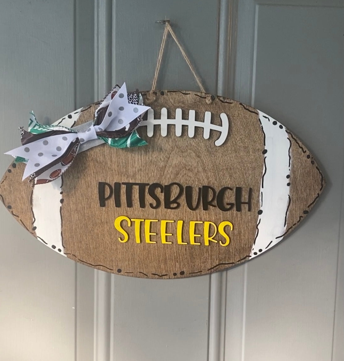 Football Door Hanger, Football Team Door Sign, High School Football, Football Team Sign, Football Season Door Sign, Customized Door Hanger