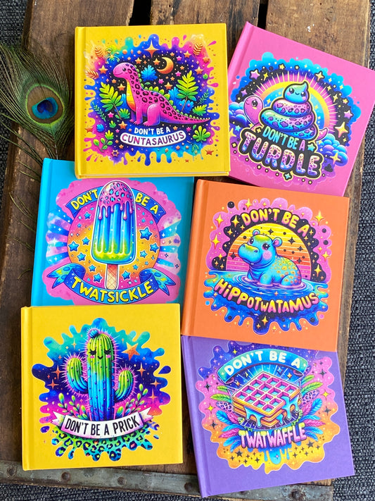 Funny Adult Sticker Book Journal: 80s Nostalgic Swear Word Notebook