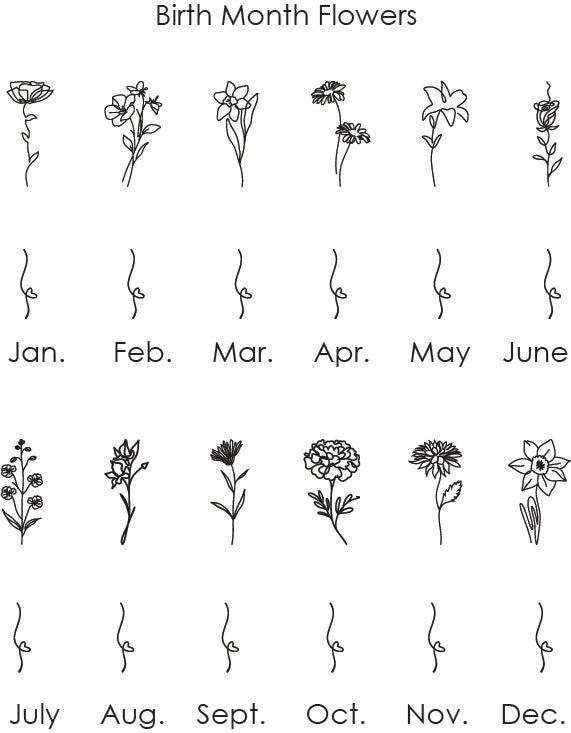 Personalized Birth Month Flower Journal: Engraved Leatherette Notebook