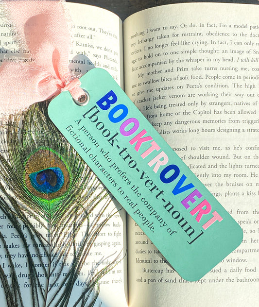 Booktrovert Leatherette Bookmark: Funny Reader Gift for Book Lovers