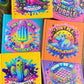 Funny Adult Sticker Book Journal: 80s Nostalgic Swear Word Notebook