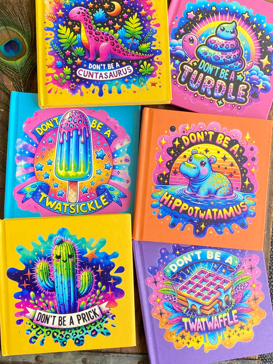 Funny Adult Sticker Book Journal: 80s Nostalgic Swear Word Notebook