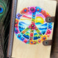 Journal and Notebook, Wooden Journal, Hippie Gifts, Peace and Love, Groovy Gift for Friend, Colorful Wood and Leather Journal, Stay Trippy