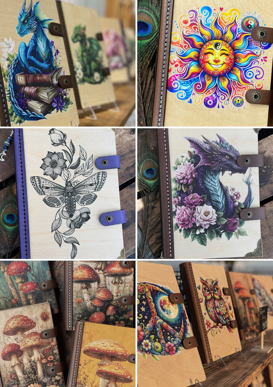 Your Vision, Handcrafted: Fully Custom Wood & Leather Refillable Journal