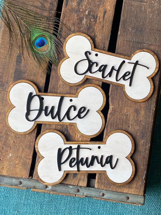 Personalized Wood Crate Sign, Personalized Pet Gift, Custom Pet Name Sign, Dog Bone Sign, Dog Kennel Name Tag, Dog Room Decor, Labels, Pet