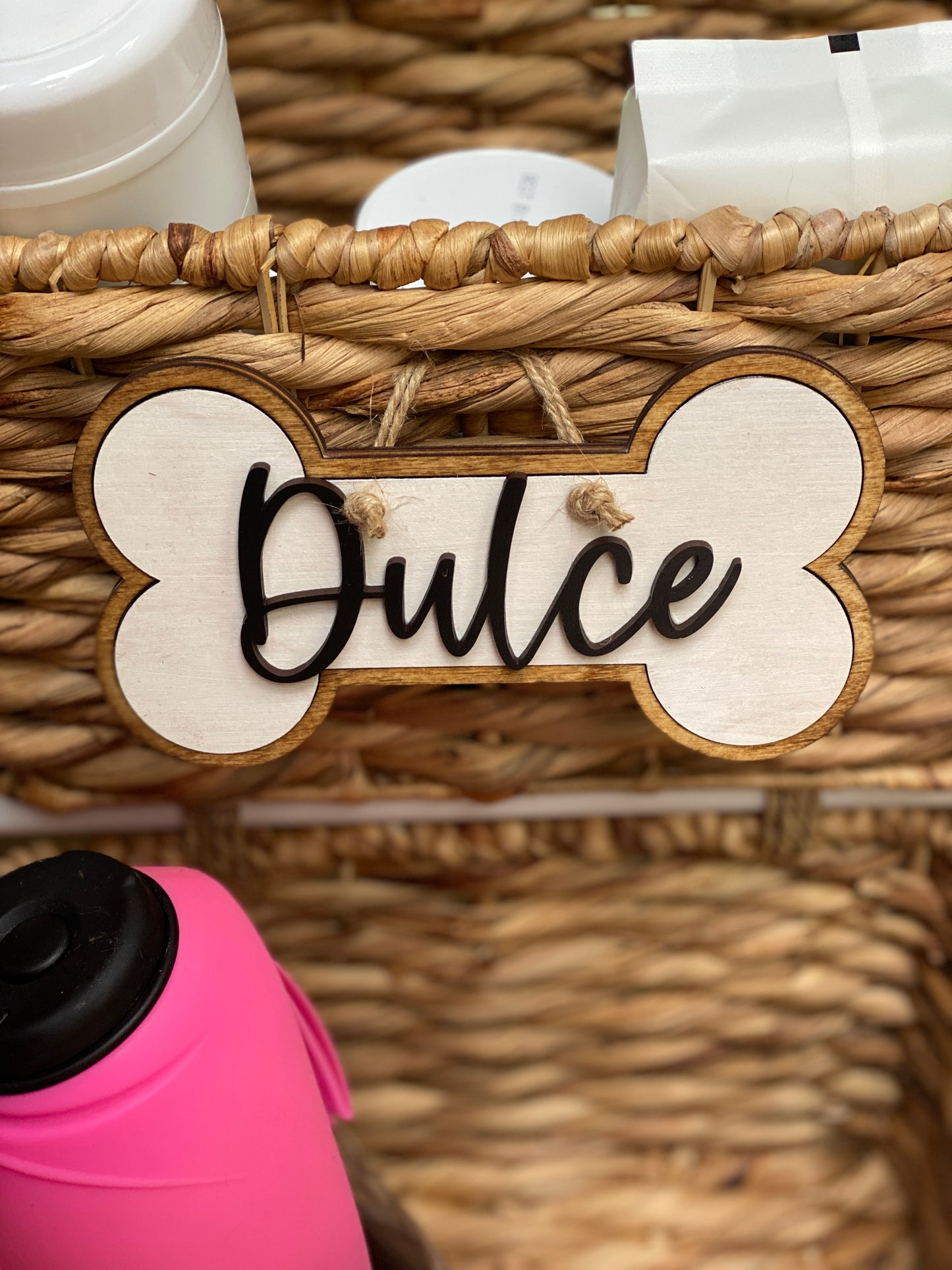 Personalized Wood Crate Sign, Personalized Pet Gift, Custom Pet Name Sign, Dog Bone Sign, Dog Kennel Name Tag, Dog Room Decor, Labels, Pet