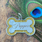Dog Tags Engraved for Pets, Personalized Dog Tag with Name & Text, Dog Collar Custom Glitter Dog Name Tag, Bone Shaped ID Tag for Puppy Pets