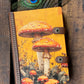 Wooden Notebook, Mushroom Journal, Leather Journal, Sketchbook, Enchanted Forest, Gift for Her, Whimsical Art, Nature Notebook, Fantasy