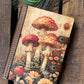 Wooden Notebook, Mushroom Journal, Leather Journal, Sketchbook, Enchanted Forest, Gift for Her, Whimsical Art, Nature Notebook, Fantasy