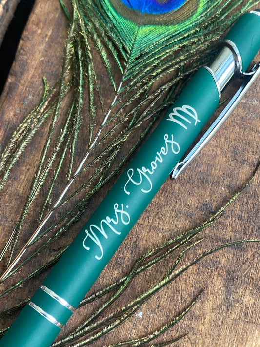 Personalized Zodiac Engraved Pen: Custom Astrology Gift for Boss