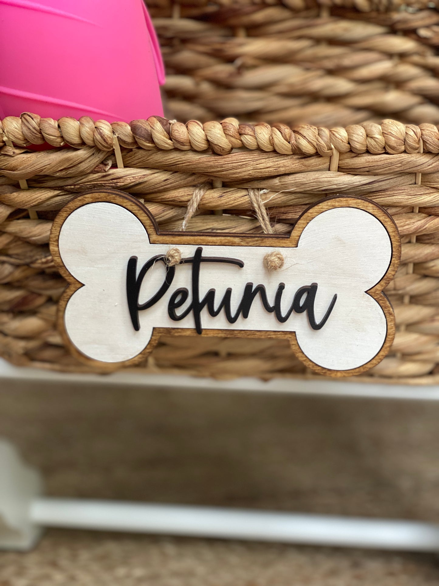 Personalized Wood Crate Sign, Personalized Pet Gift, Custom Pet Name Sign, Dog Bone Sign, Dog Kennel Name Tag, Dog Room Decor, Labels, Pet