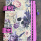 Small Pocket Crystal Ball Journal - Refillable Travel Wood Notebook, Moody Pink Roses & Glowing Candles, Divination Log