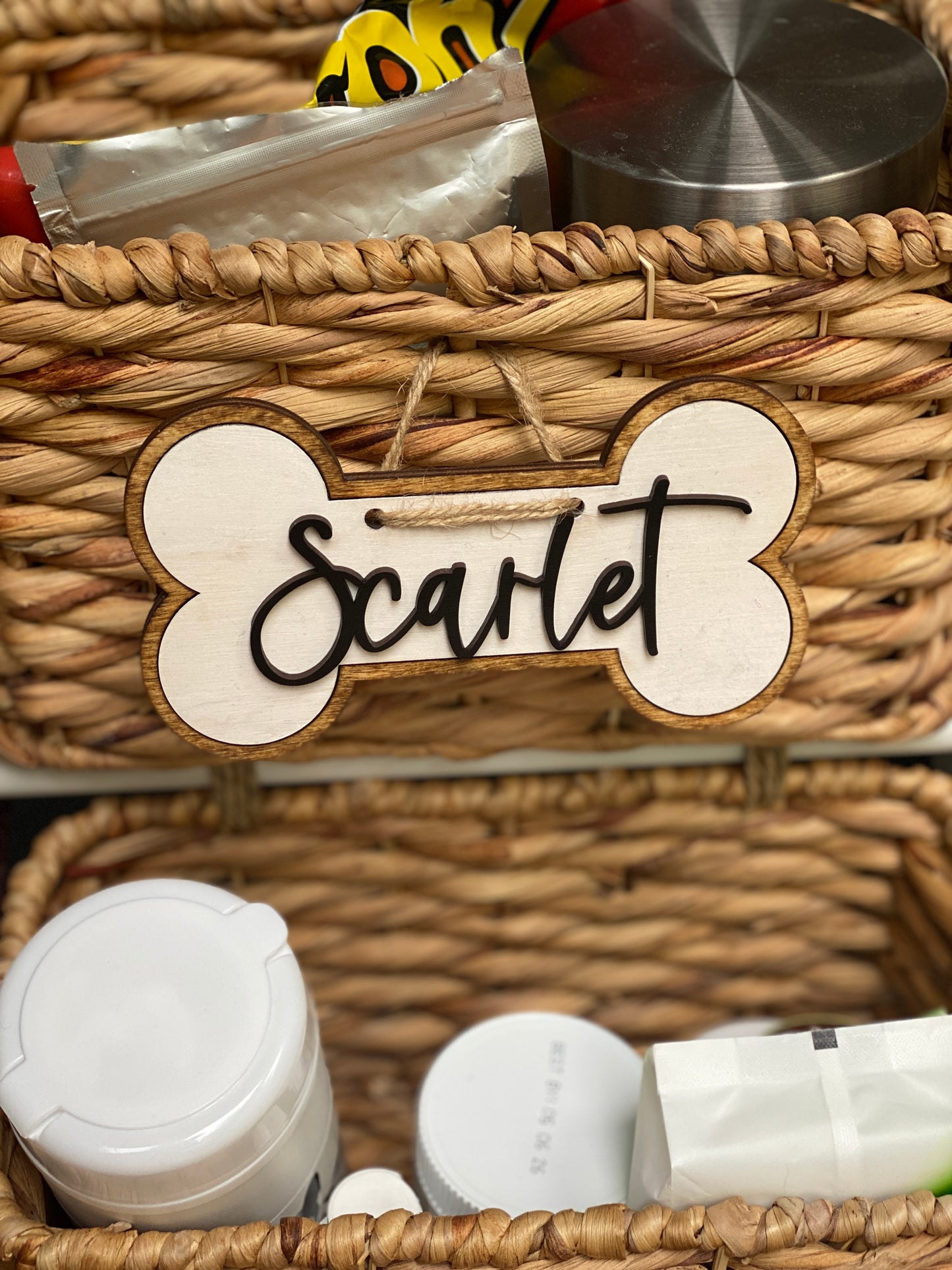 Personalized Wood Crate Sign, Personalized Pet Gift, Custom Pet Name Sign, Dog Bone Sign, Dog Kennel Name Tag, Dog Room Decor, Labels, Pet