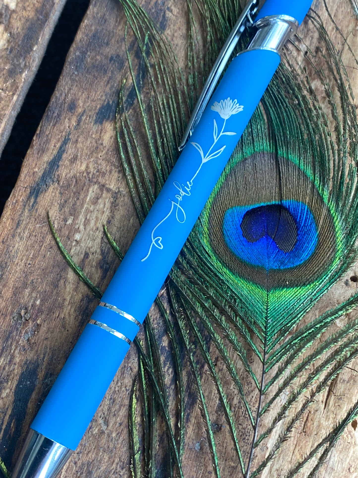 Birth Month Flower Engraved Pen: Personalized Office Gift