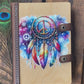 Journal and Notebook, Wooden Journal, Hippie Gifts, Peace and Love, Groovy Gift for Friend, Colorful Wood and Leather Journal, Stay Trippy