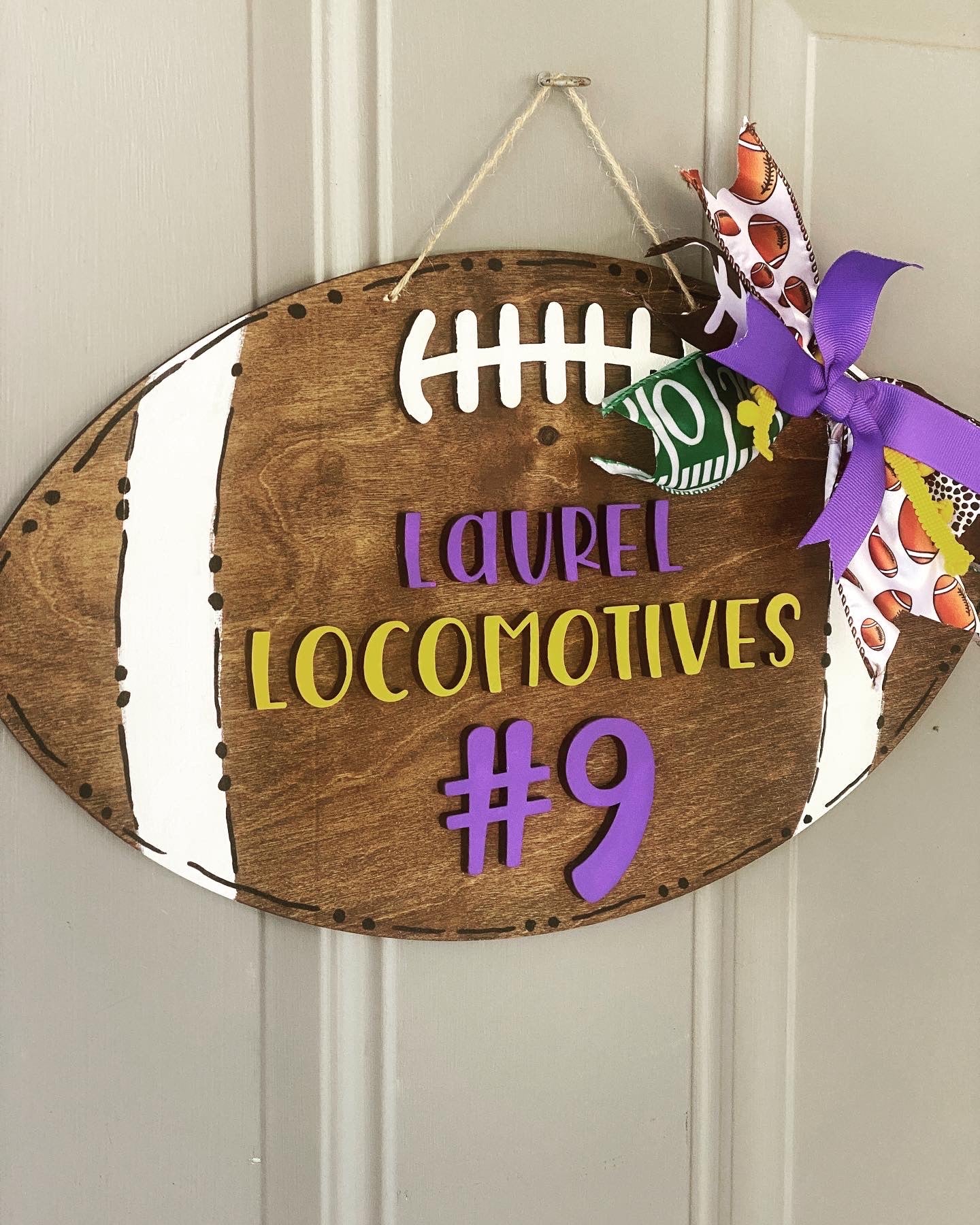 Football Door Hanger, Football Team Door Sign, High School Football, Football Team Sign, Football Season Door Sign, Customized Door Hanger