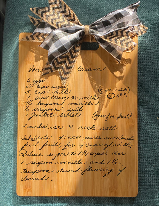 Personalized Family Recipe Cutting Board