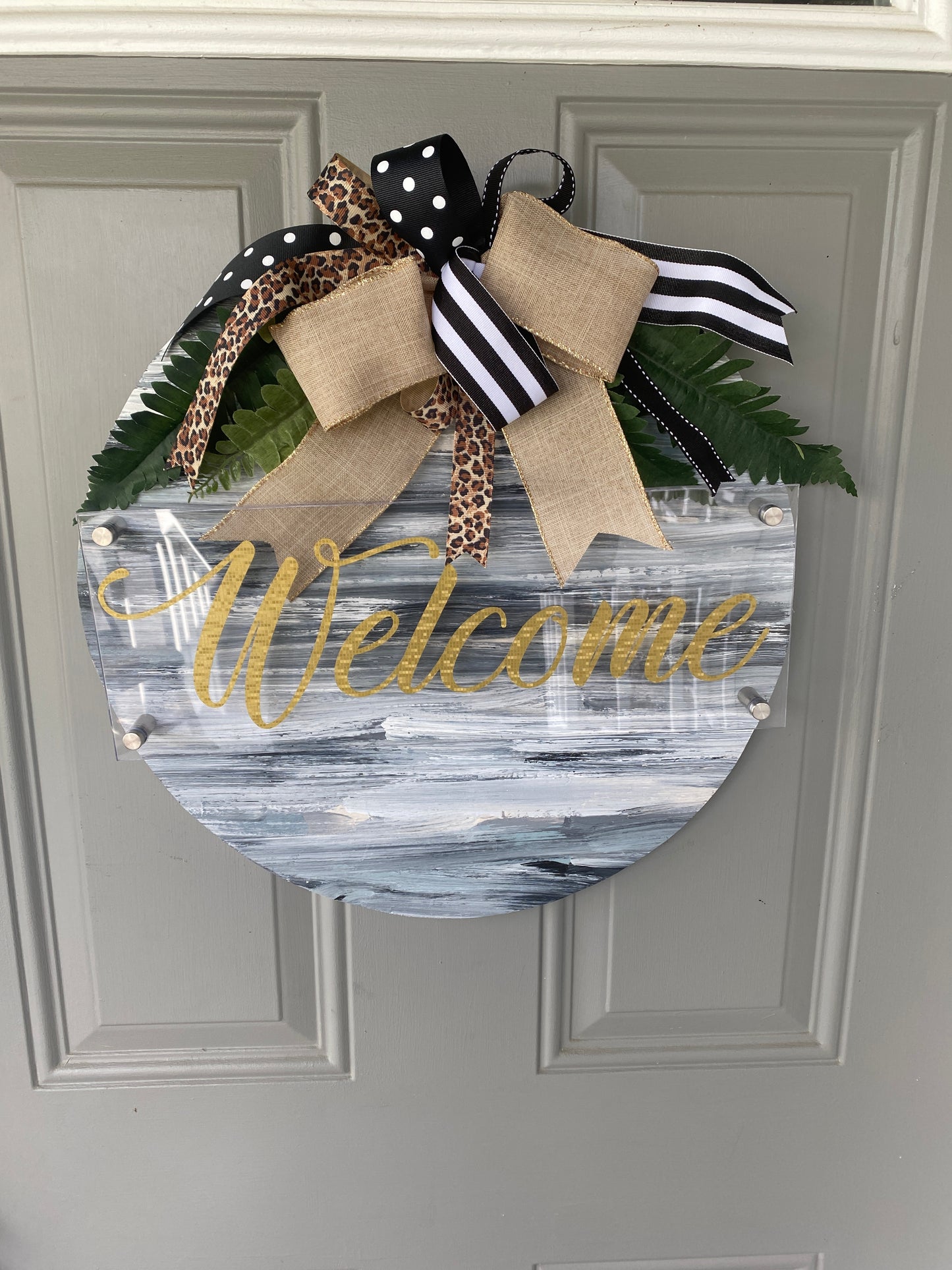 Custom 18 inch Round Sign with Acrylic Standoffs