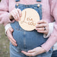 Custom Baby Announcement / Coming Soon Baby Announcement / Baby Arrival Sign / Maternity Photo Prop/ Round Wood Engraved Sign