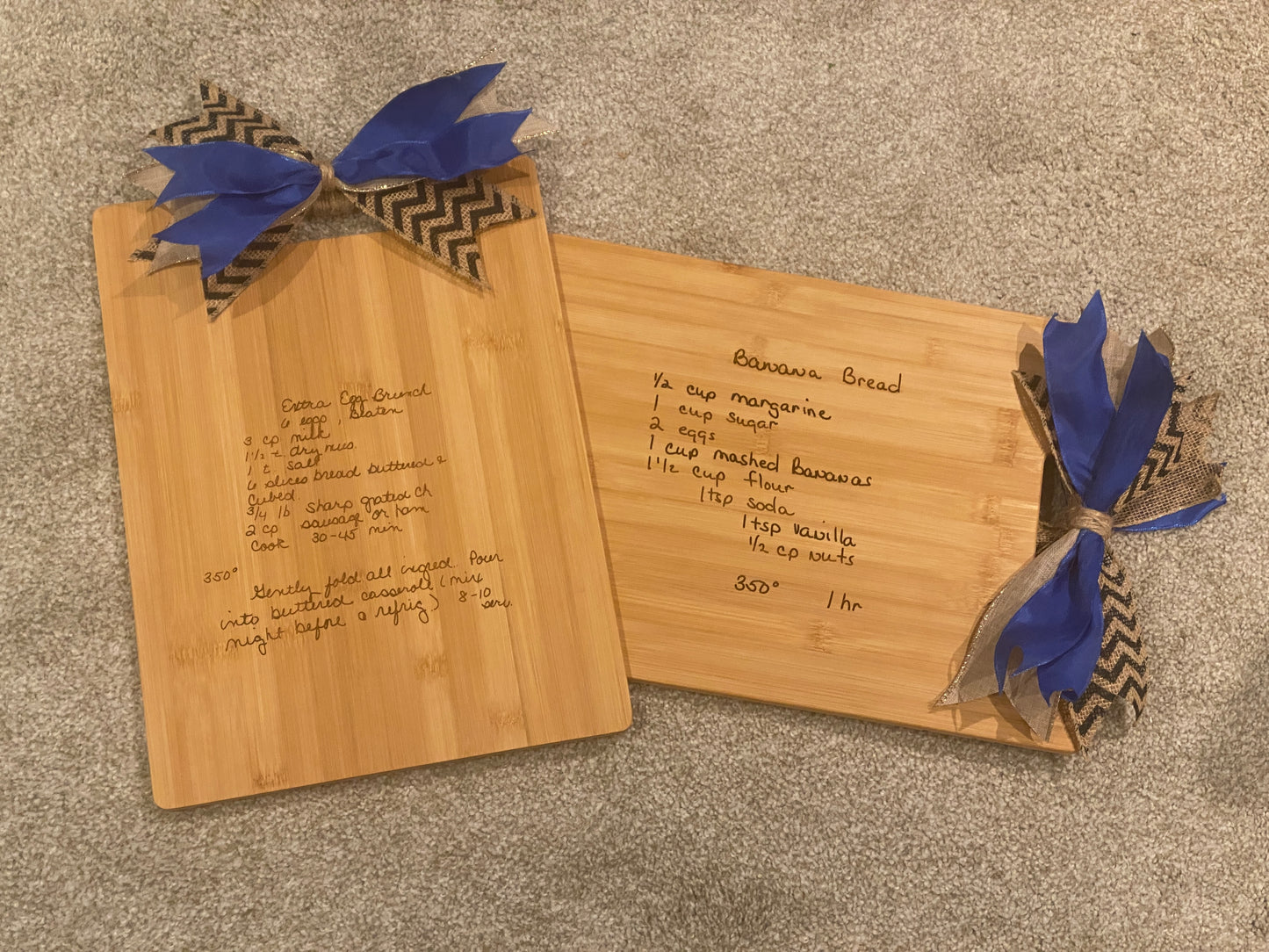 Personalized Family Recipe Cutting Board