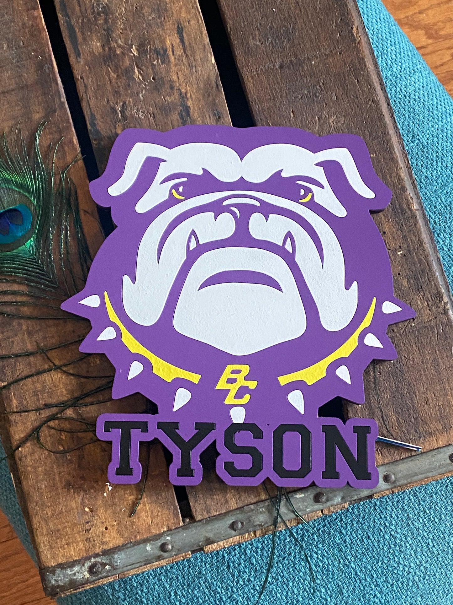 Bulldog Mascot Sign