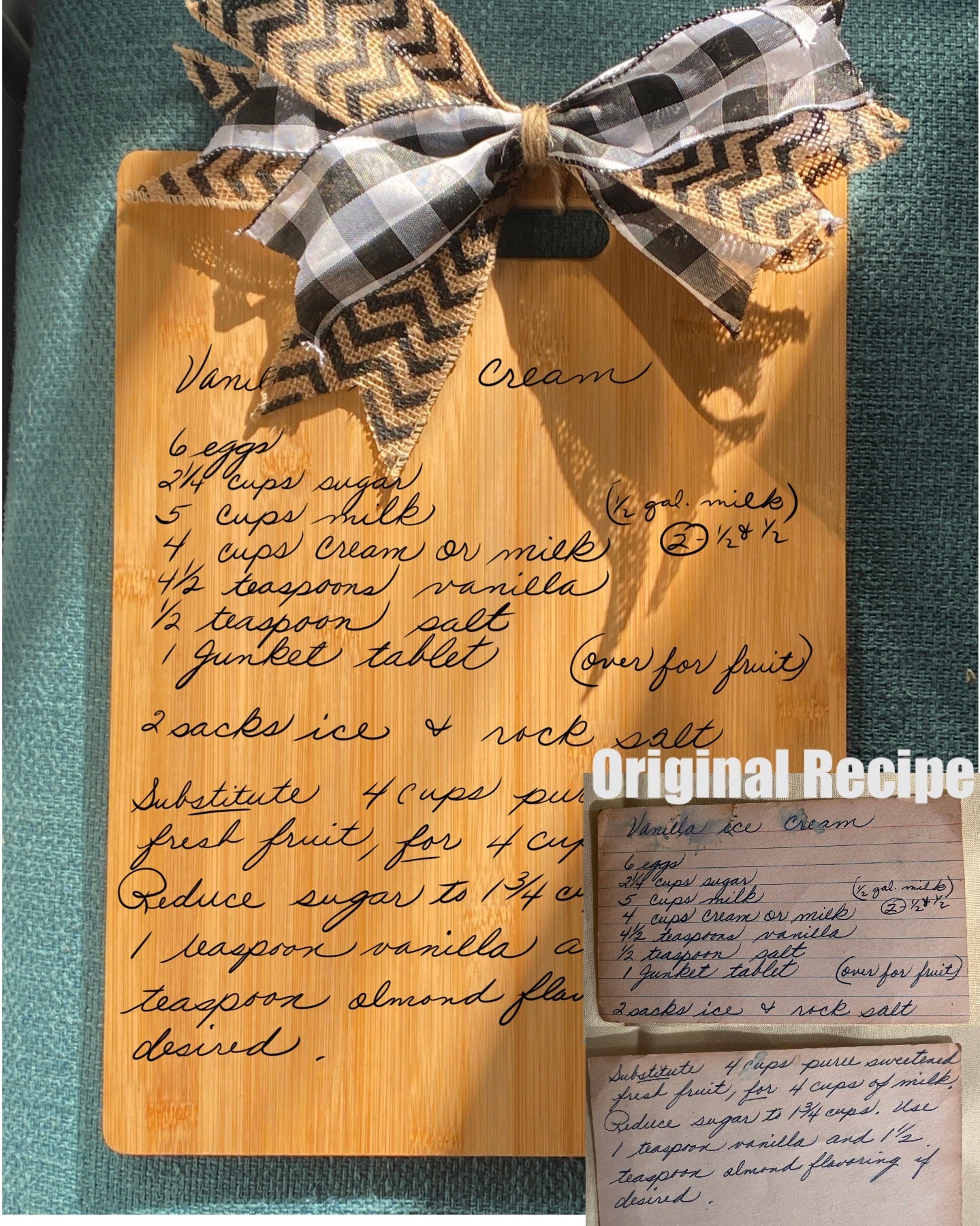 Personalized Family Recipe Cutting Board