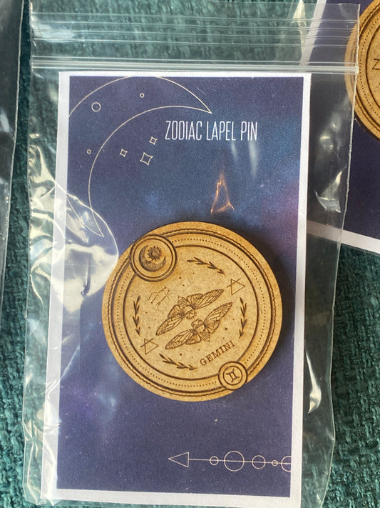 Zodiac Lapel Pin, Backpack Pin