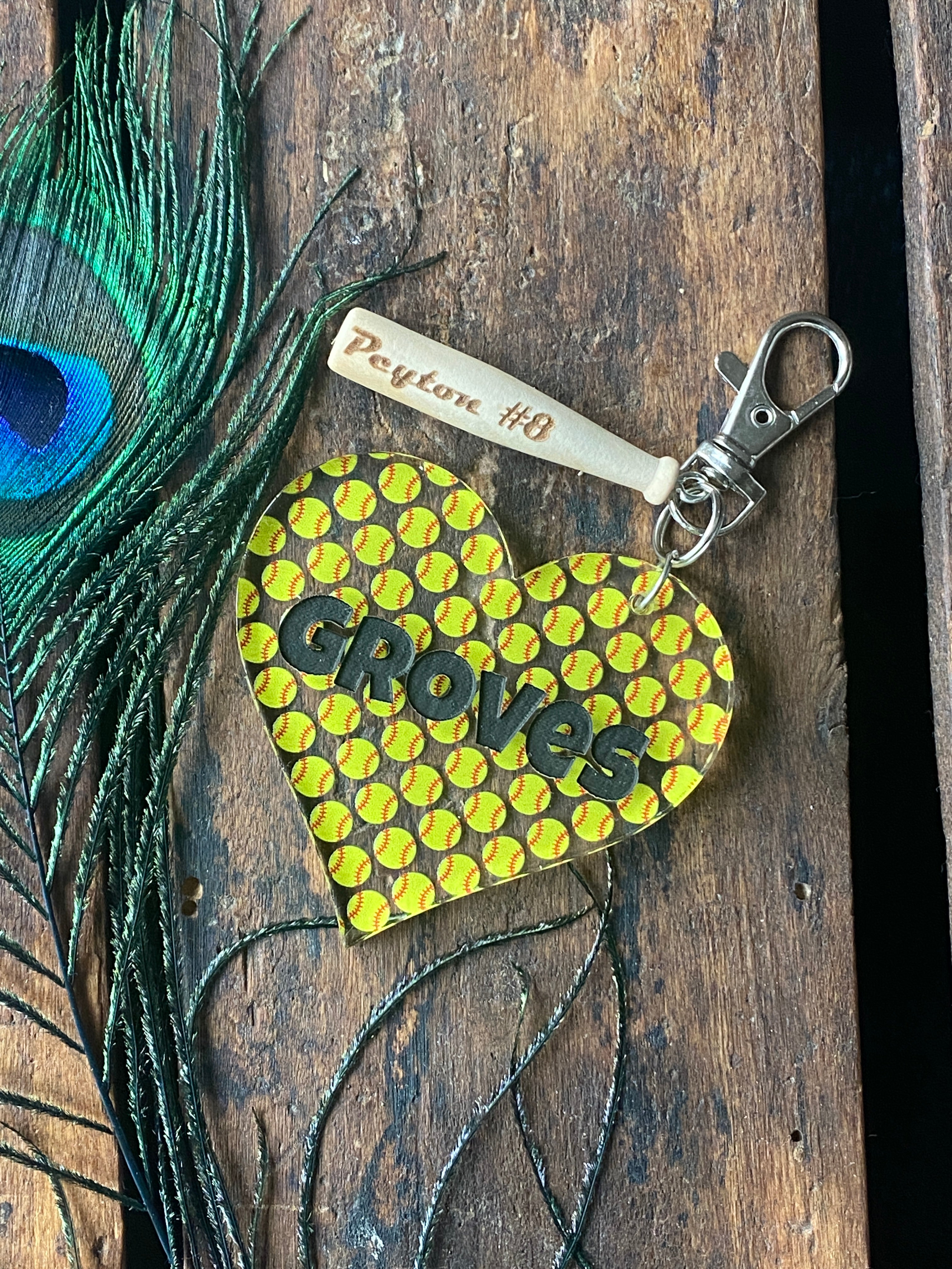 Softball on sale coach keychain