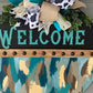 Western Turquoise Inspired 18 inch Wood Round Welcome Sign