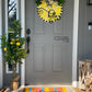 Bright Yellow Lemon Hello Door Sign to Cheer up your Front Porch, Front Door, Lemon Welcome Door Hanger, Black, White and Yellow